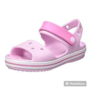 •Crocs• Girls Crocband Moulded Croslite Strap Fastening Sandal